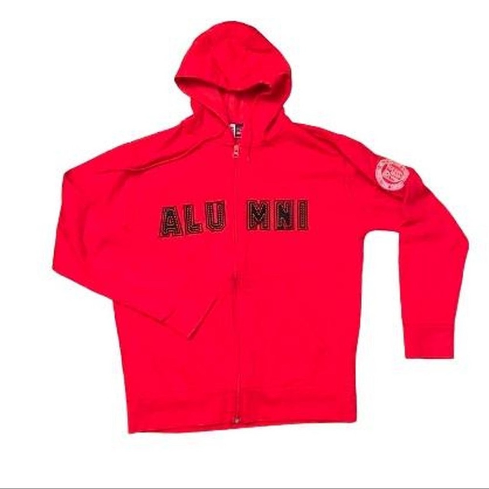 Red zip up